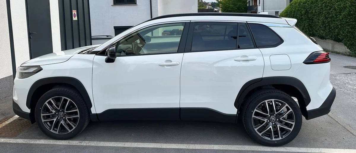 Movira Transfers Corolla Cross SUV 2026 — exterior side view