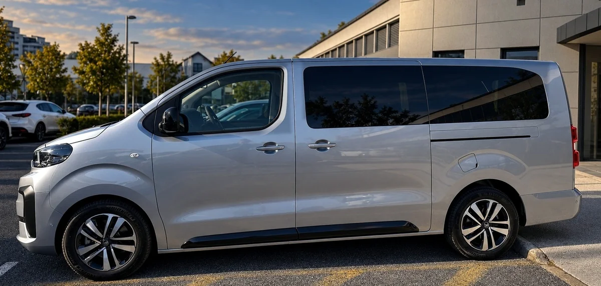 Movira Transfers SpaceTourer VIP Business 2026 van — exterior side view