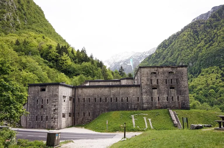 Kluže Fortress above the Koritnica gorge near Bovec
