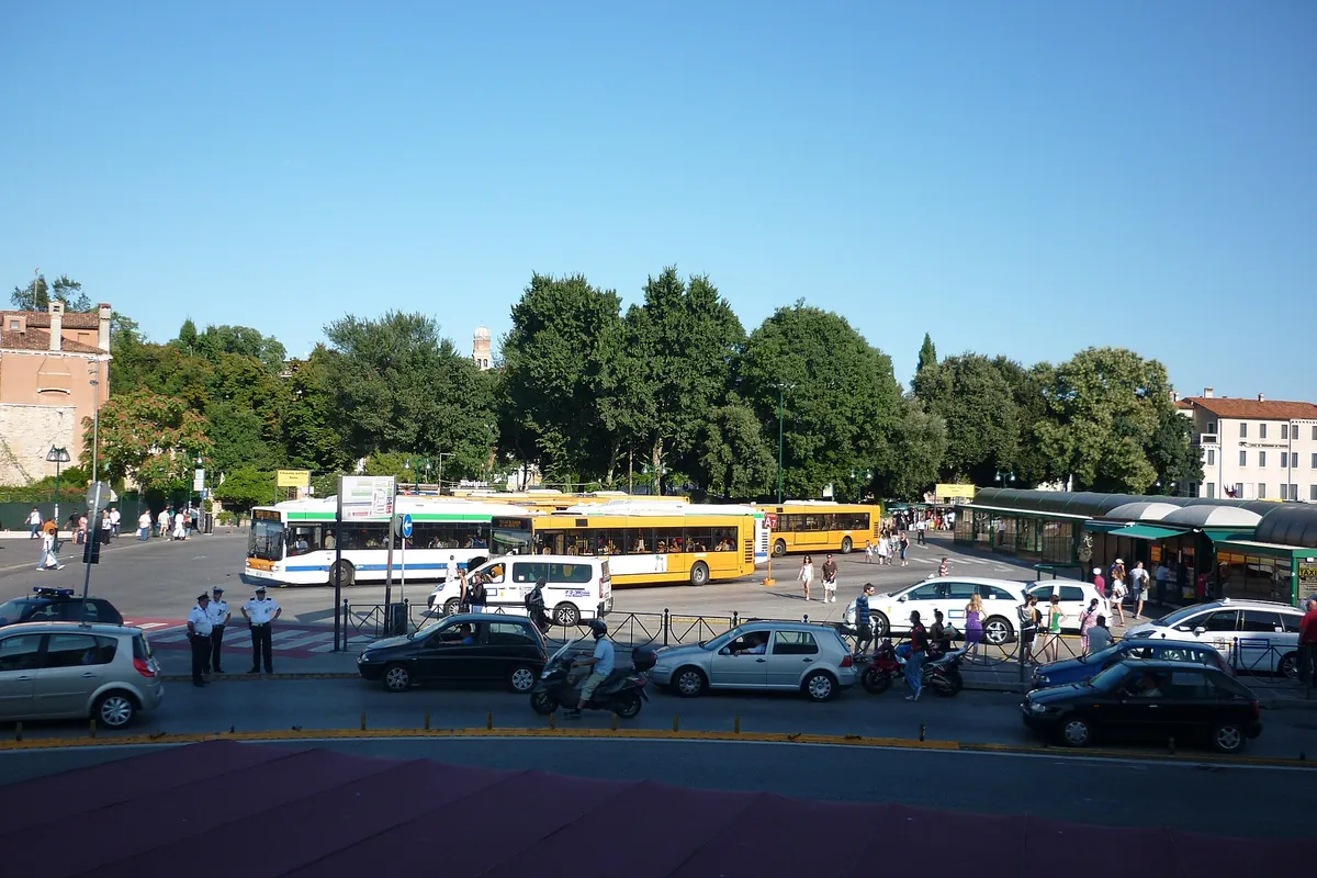 Piazzale Roma road transport terminal in Venice