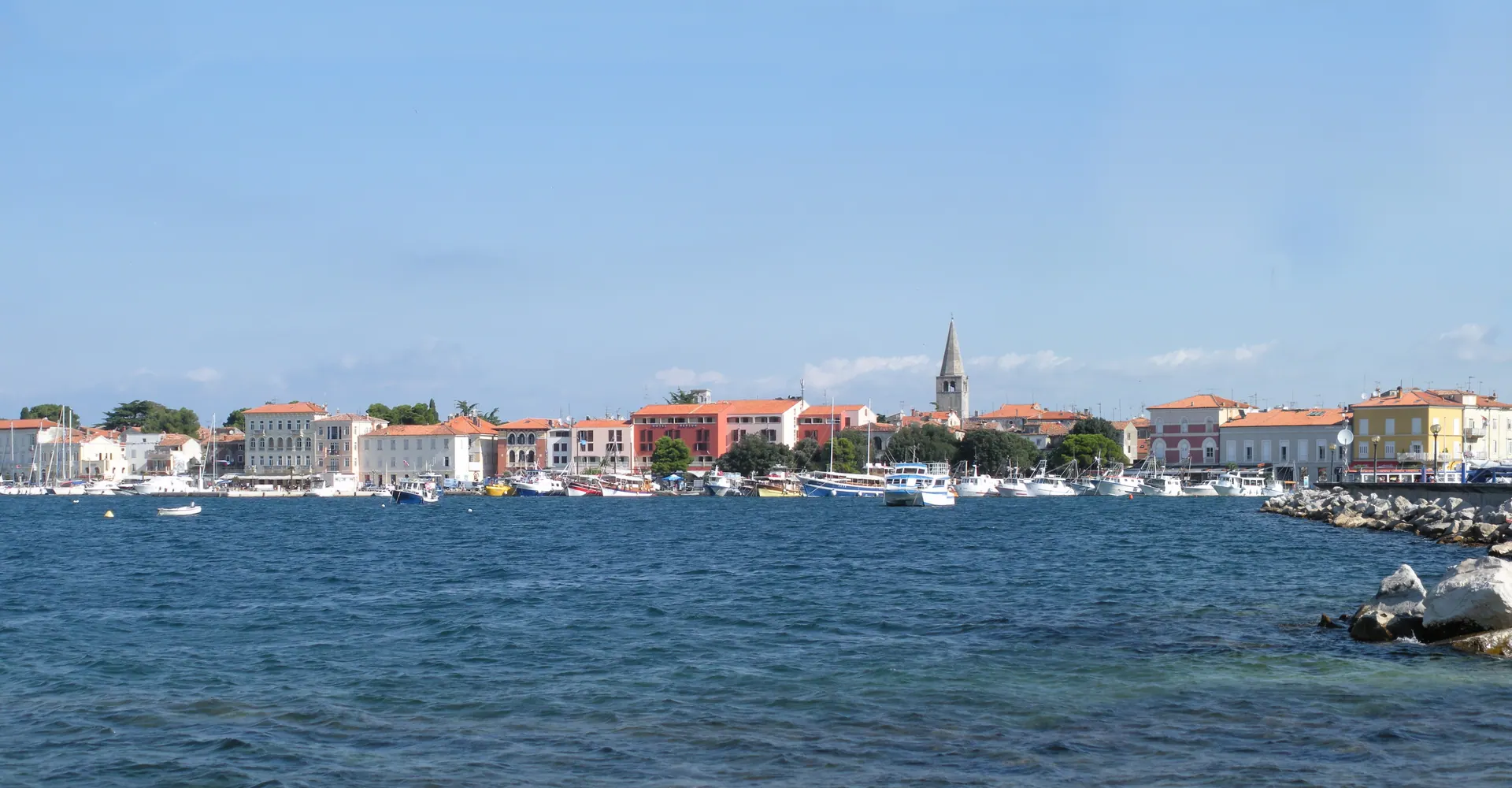 Poreč old town and harbour on the Adriatic coast