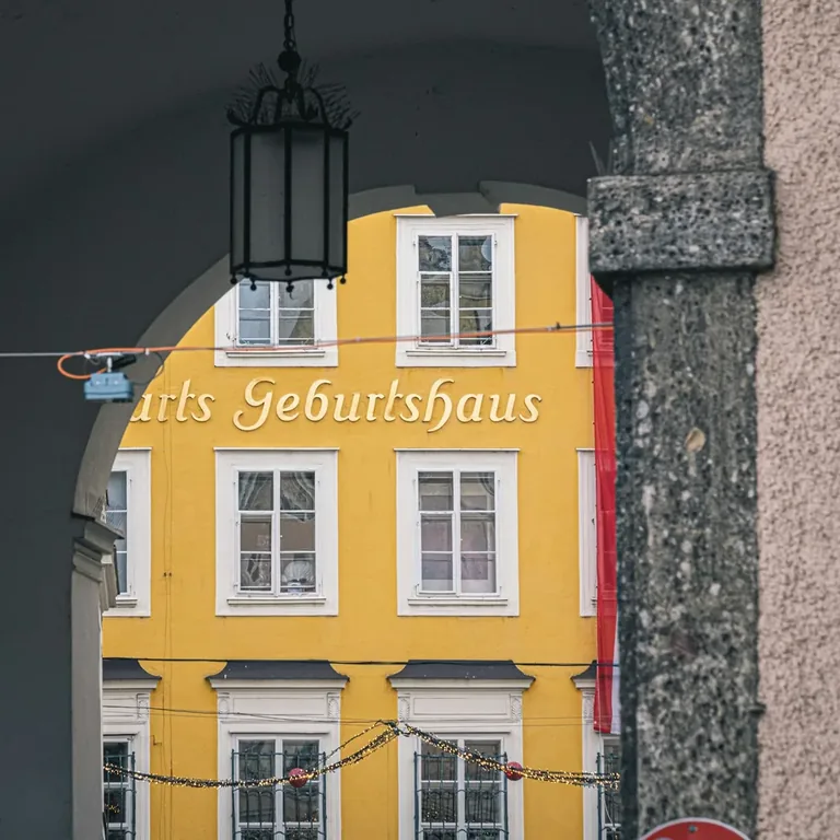 Mozart’s birthplace on Getreidegasse in Salzburg