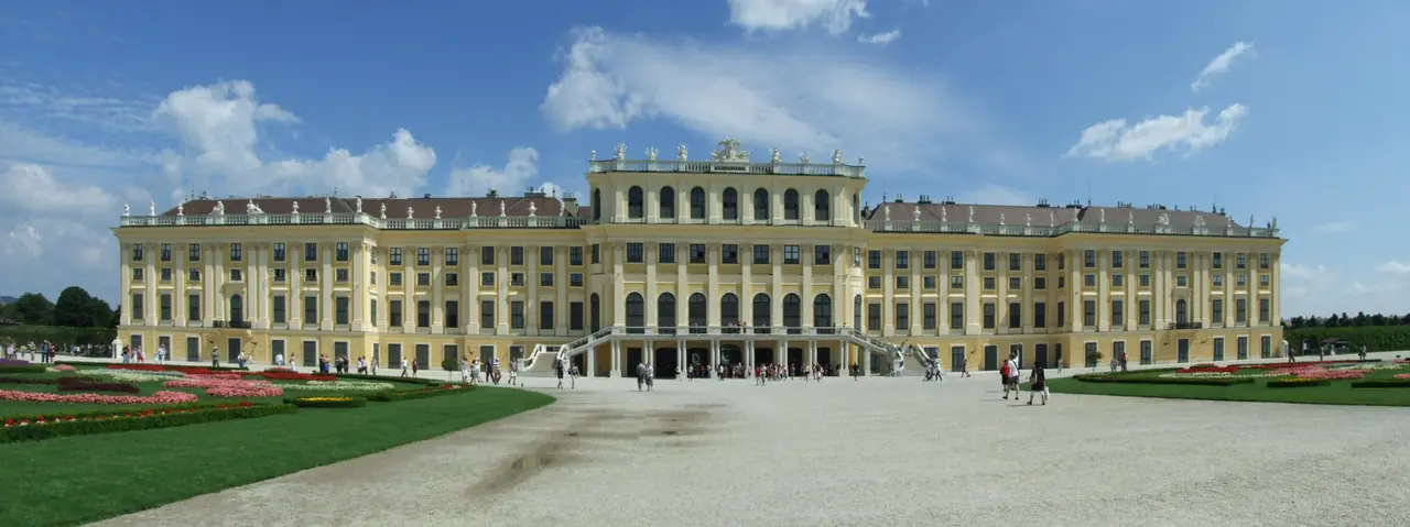 Schönbrunn Palace and its formal gardens in Vienna