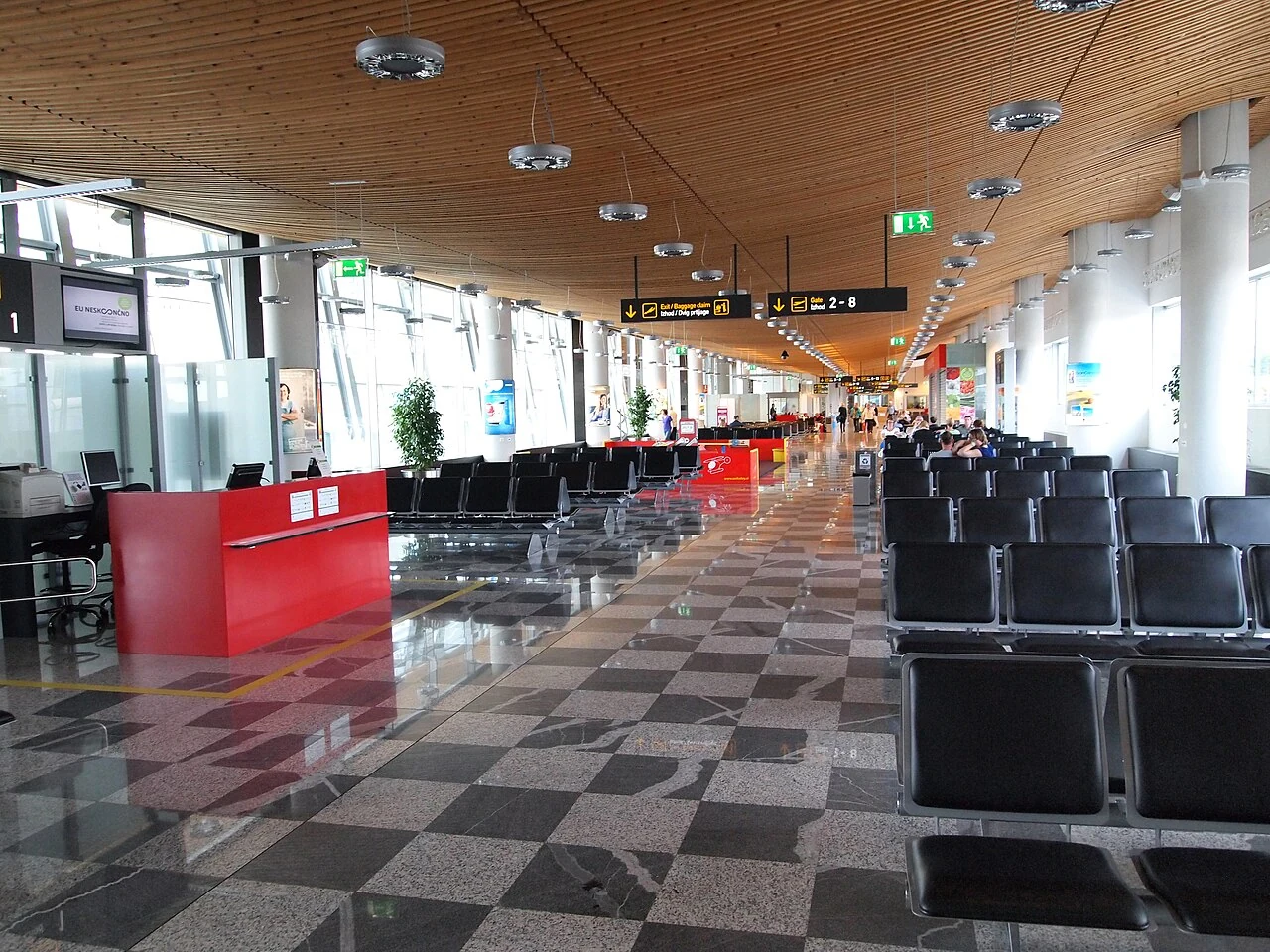 Ljubljana Airport terminal for transfers to Zagreb